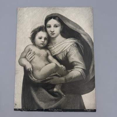 Antique 1900 Cosmos Pictures Co NY Sistine Madonna Raphael Detail Art Print