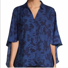 Halston Heritage Size L Flattering Flowy Blouse