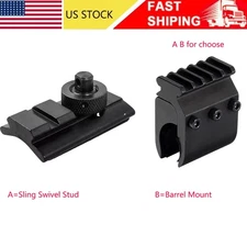 Universal 20mm Base Converter Barrel Mount / Aluminum 1 Slot Sling Swivel Stud