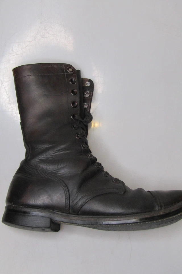 Botas de cuero negras de combate BF Goodrich militares vintage de los años 60 para hombre talla 15,5 16 Foto 4 de 4