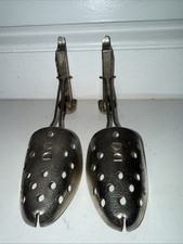 Ekco Hammered Metal Shoe Tree Shapers Adjust Mens Size 5-12 Pair Vintage