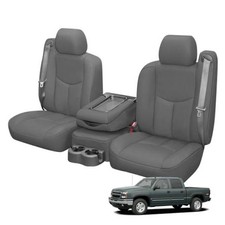 Seat Covers Compatible with 1999-2006 Chevy/GMC 1500, Heavy Duty Front Charcoal
