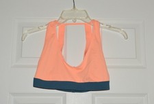Jo  Jax Peach/Gray Sports Bra - Size Medium Adult