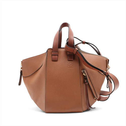 Loewe Hammock Small Leather 2 Way Handbag Brown