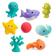 Bath Squirters 8 Piece Set Sea Life Pals Animal Theme Plastic BPA Free Toddler T