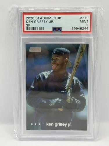 2020 Topps Stadium Club Ken Griffey Jr SP Image Variation #270 Tongue Out PSA 9