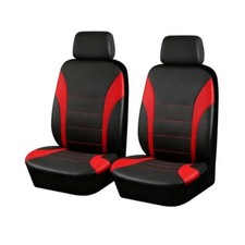 Car Front Seat Cover, Soft Breathable Sporty Vehicle Front Seat 4PCS Red
