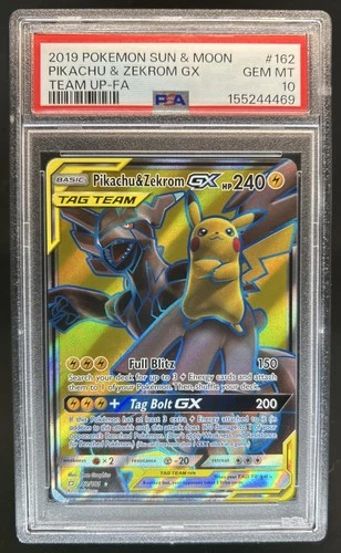 2019 Pokemon SM Team Up Pikachu Zekrom Ultra Rare #162/181 PSA 10 GEM MINT