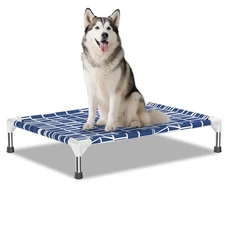 Elevated Dog Bed - Soft Comfortable Fabric, Easy to Clean, Stainless Steel Fr...