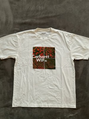 Carhartt WIP Work In Progress Valley T-shirt Men s Size Large Big Logo White L