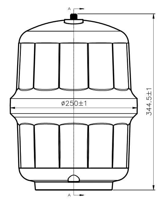 Pressurized Plastic water tank for reverse osmosis filters, 12L/3.2gal - Image 3 of 4