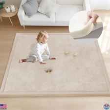 ACOMOPACK 50x50" Baby Play Mat - 1.3" Thick Memory Foam, Non-Slip for Infants