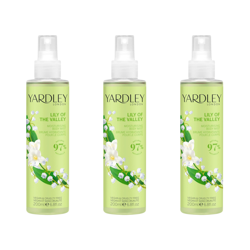 3 x Yardley Lily of the Valley Moisturising Body Mist 200ml - Image 15