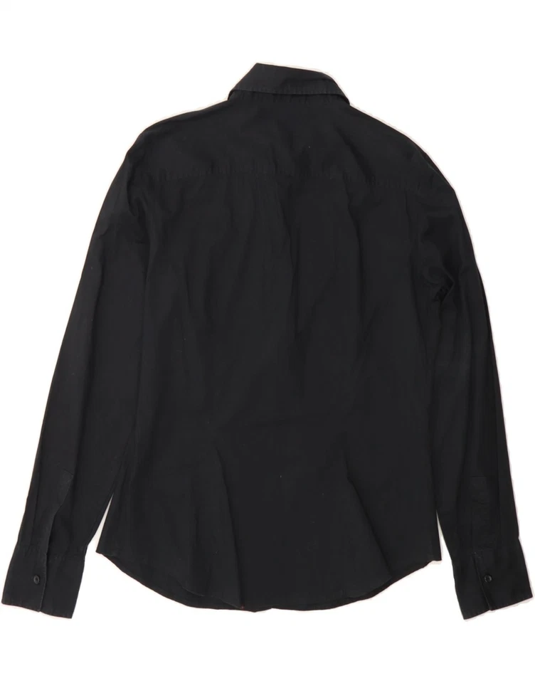 Camisa BENETTON Mujer UK 14 Mediana Negra DA05 Foto 2 de 3