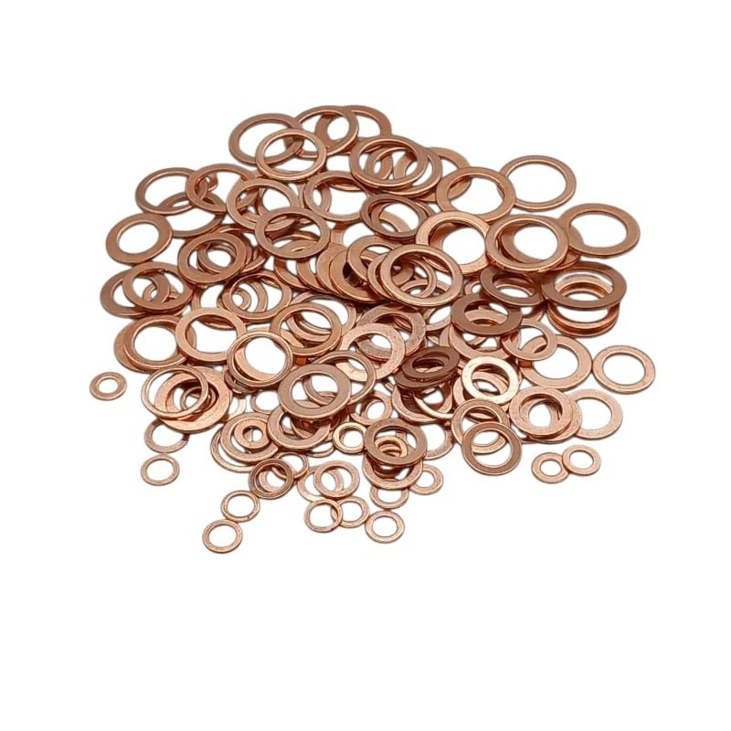30 PzRondelle Rame Tenuta Olio, M14 Rondella Piatta, Kit Guarnizioni Idrauliche, Anello Di Tenuta, Set Di Rondelle Piatte, Guarnizione Rondelle In Rame Per Tappi Olio Motore Montaggio - Foto 11