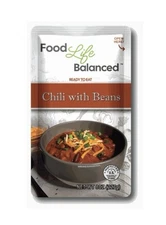 Food Life Balanced Fully Cooked Chili w/ Beans & Chili No Beans (13 Pouches)