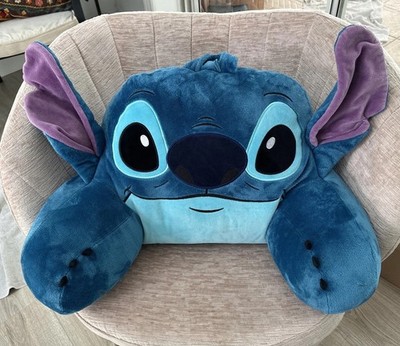 Disney Stitch Backrest Plush Blue Reading Pillow Jumbo Big Ears