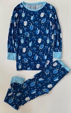 New Little Sleepies kids Hanukkah Dancing Dreidels bamboo pajamas Size 16 years