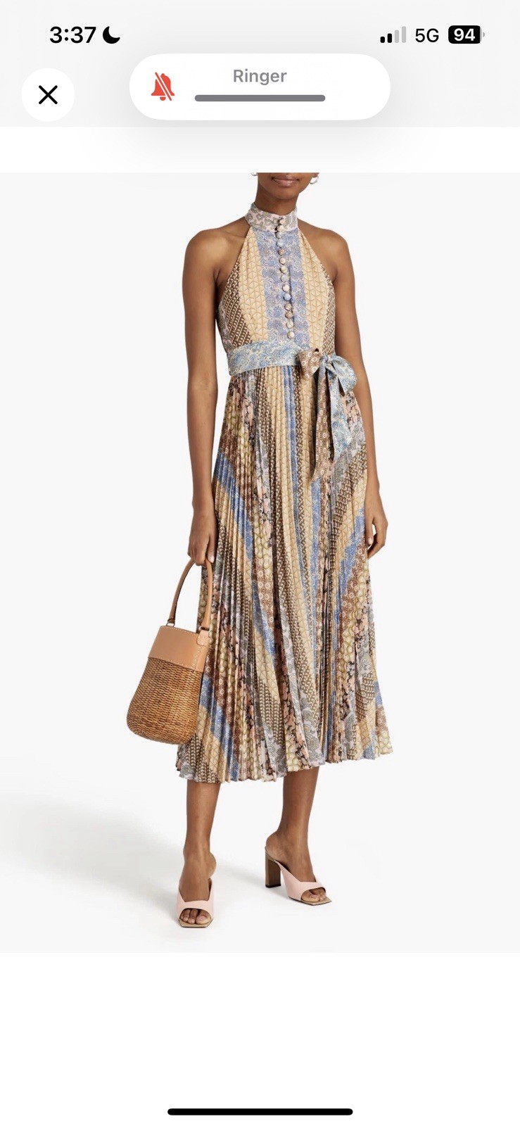 Zimmermann Sunray Picnic Patchwork Effect Midi Dr… - image 2