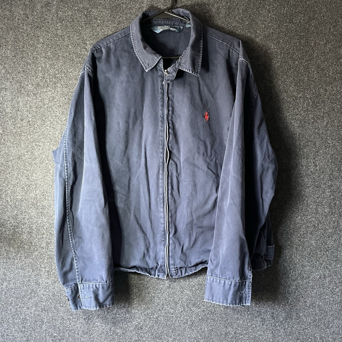 Ralph Lauren Polo Men's Zip Up Harrington-style Bomber Jacket Navy