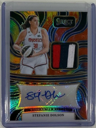 2025 Panini Select WNBA Stefanie Dolson Mystics Auto Memorabilia Prizm AM-SD /25