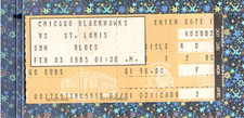 Denis Savard G#160 Ticket Stub 2-3-1985 Hawks Blues Mike Liut Wickenheiser WIN G
