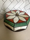 Tiffany Style Stained Glass Flush Mount Octagon Ceiling Light Shade Vintage