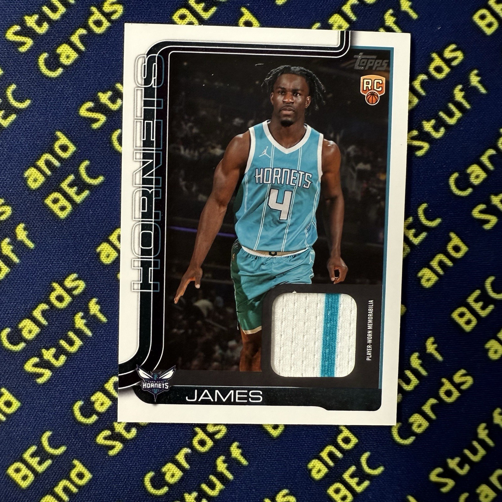 2025-26 Topps Sion James Rookie Flagship Real One Relic #FRO-SJ RC