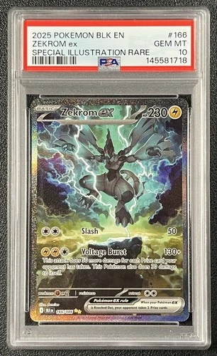 ZEKROM EX PSA 10 2025 POKEMON BLACK BOLT #166/086 SPECIAL ILLUSTRATION RARE SIR