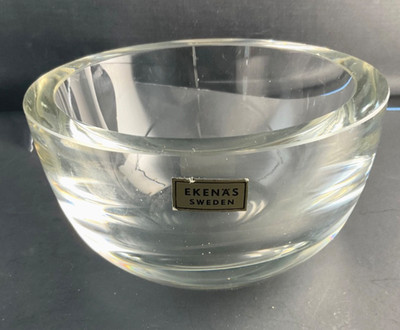 Ekenas Thick Small Glass Bowl - 4.75 in Wide, 3 in. Tall Sweden