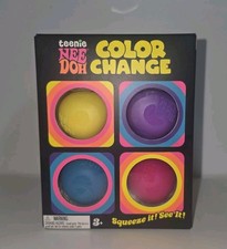 Schylling NeeDoh Teenie Color Change 4-Pack Sensory Squeeze Fidget Toy NEW