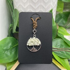 16-24  Cord Necklace  1.5  Stone Bead Tree Of Life Pendant Free Ship B8087