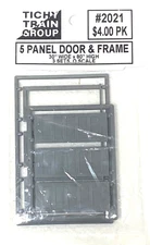 O Scale Tichy Train Group 2021 30 x 80" 5-Panel Door & Frame pkg (3)