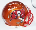 BRAD JOHNSON "SB CHAMPS" Signed Tampa Bucs FLASH Mini Helmet BECKETT COA W7351