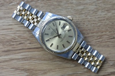 1984 Rolex Datejust 36 mm Two Tone, Ref 16013, Stretched Jubilee Bracelet