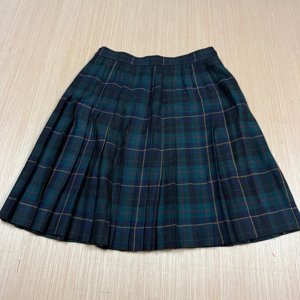 Lauren Ralph Lauren Plaid Wool Skirt vtg mini buckled black watch Size 6 tartan - Image 2 of 4