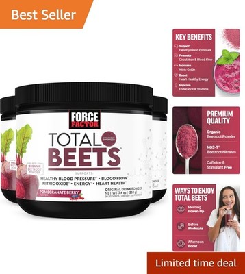 3-Pack Total Beets Drink Mix | Natural Energy & Circulation Support, 90 Servings
