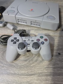 Sony PlayStation 1 PS1 Gray Game Console Bundle Great Condition Tested &Cleaned