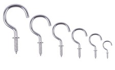 Cup Hooks Screw In ALL SIZES Hook Mug Hanger Kitchen Garage Tool Hanging Strong