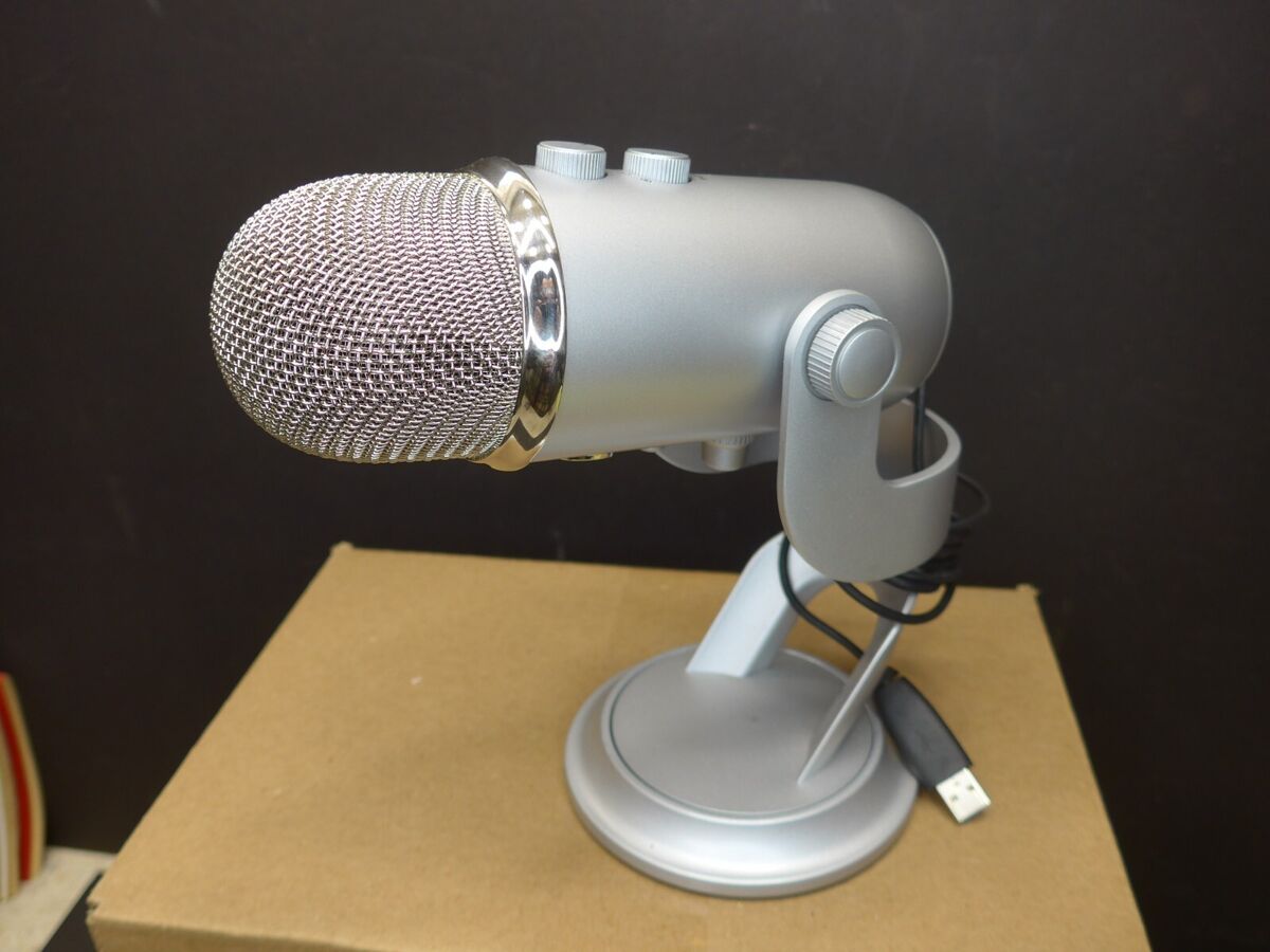 USB Microphone- Blue Yeti- Silver | eBay USB Microphone- Blue Yeti- Silver | eBay