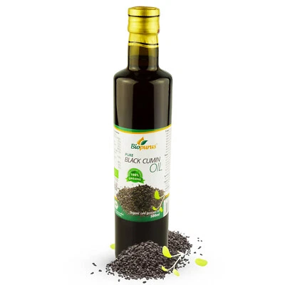 Biopurus Certified Organic Cold Pressed Black Cumin / Black Seed Oil IL 500ml