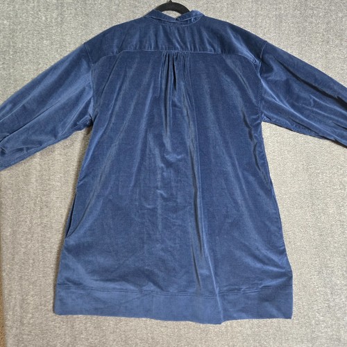 NWT Ann Mashburn Anaya Popover Dress Navy Stretch Corduroy Size XL MSRP $395 - Picture 13 of 15