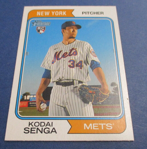 Kodai Senga New York Mets 2023 Topps Heritage SSP Rookie Baseball Card #80 - 第 2/4 張圖片