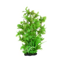 Aquarium Decor Fish Tank Decoration Ornament Artificial Plastic Plant Green 15"