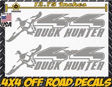 4x4 Truck Bed Decal Set Duck Hunting Metallic Silver Ford F150 Super Duty Ranger