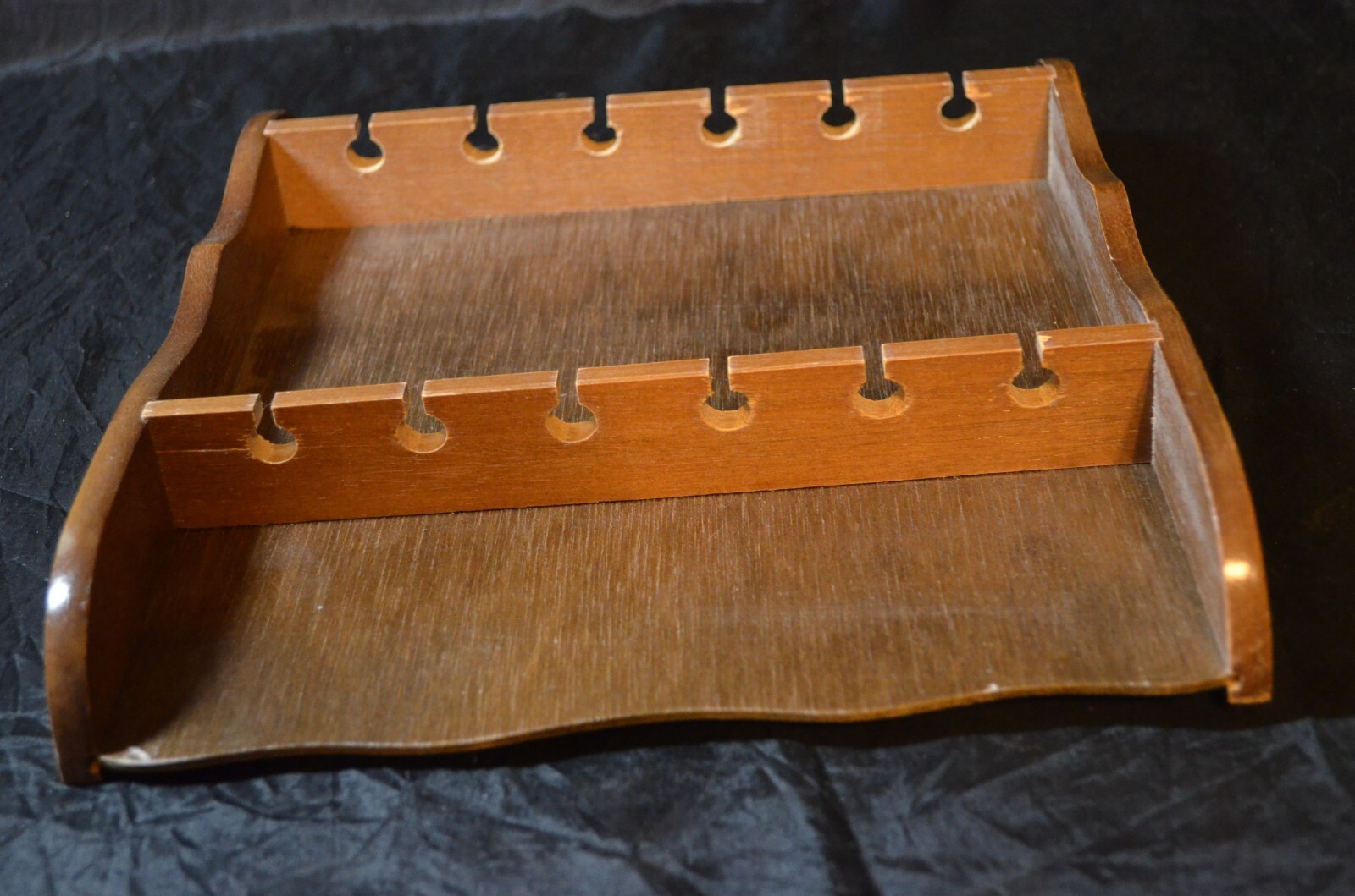 Collectible Spoon Holder Wall Rack Wooden Brown Wood Holds 12 spoons ...