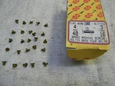 4/40 X 3/16" SLOTTED FLAT HEAD SBH BRASS MACHINE SCREWS-25 COUNT FOR SLOT CARS