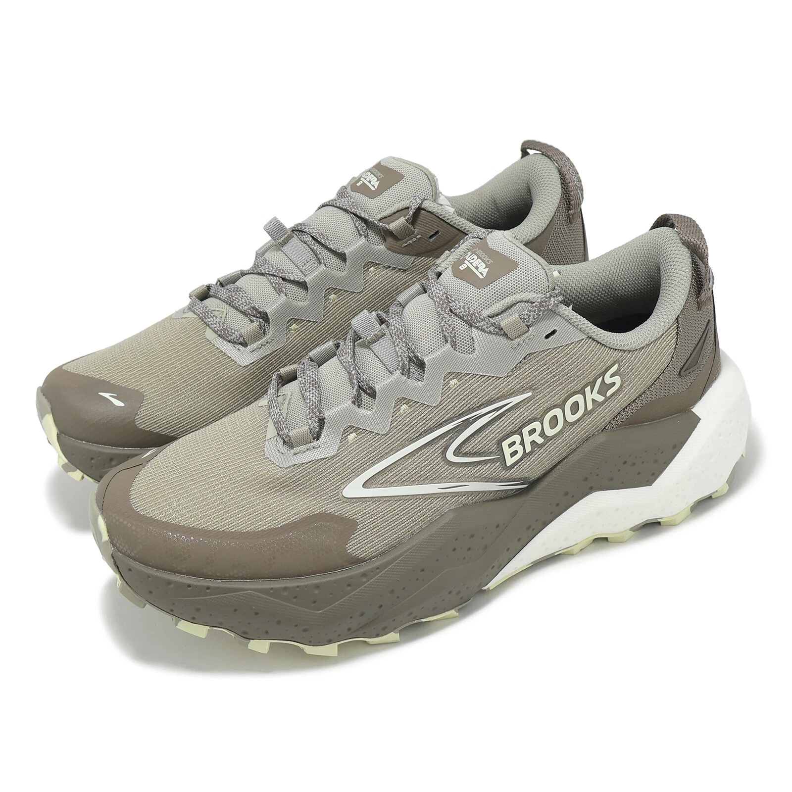 Brooks Caldera 8 London Fog Coconut Almond Men Trail Running Shoes 1104401D-219