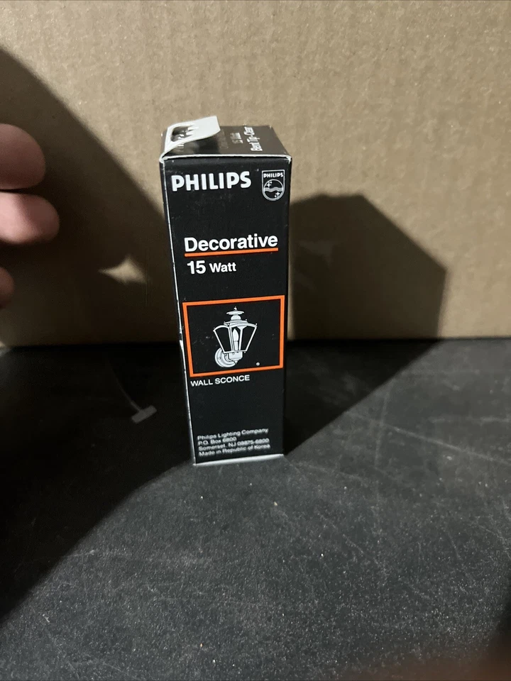 Philips Bent Tip Decorative Small Base 15W 120V Light Bulbs 15BA9C - Image 4 of 4