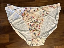 Vtg. Fashion Bug String Bikini Panties Size 10 floral hi cut Amazing